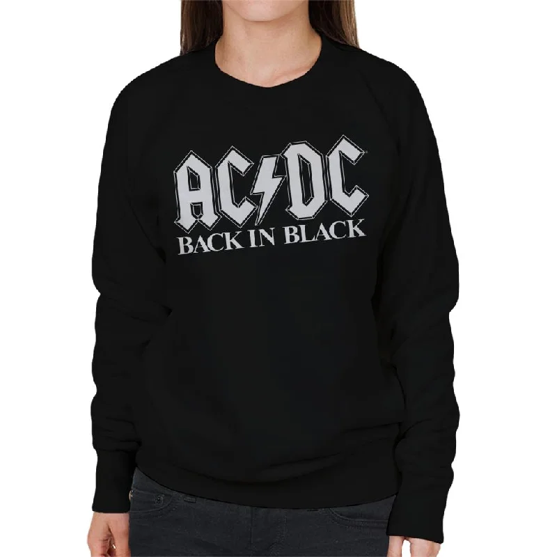 AC/DC Back In Black Women's Sweatshirt Women’s Pullover Hoodie