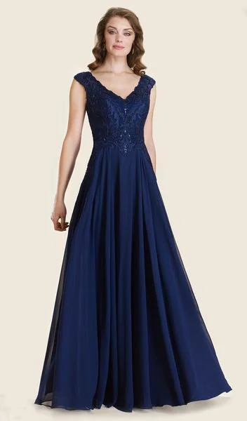 Rina Di Montella - Embroidered Fitted A-Line Evening Gown RD2613 - 1 pc Navy In Size 10 Available Comfortable unclassified dresses Rina Di Montella - Embroidered Fitted A-Line Evening Gown RD2613 - 1 pc Navy In Size 10 Available Comfortable unclassified dresses