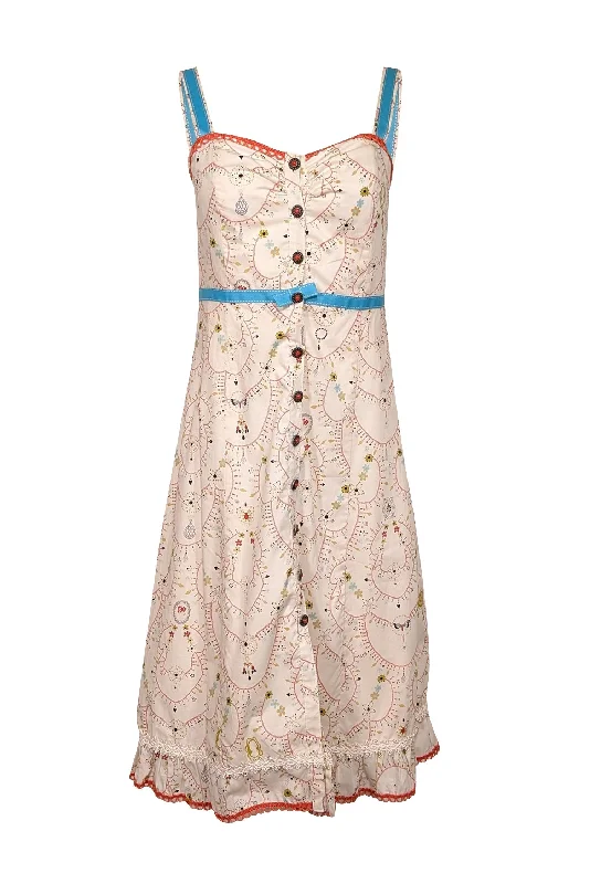 Cynthia Steffe - Ivory & Multi Color Print Sleeveless Dress Sz 4 Stretchy unclassified dresses Cynthia Steffe - Ivory & Multi Color Print Sleeveless Dress Sz 4 Stretchy unclassified dresses