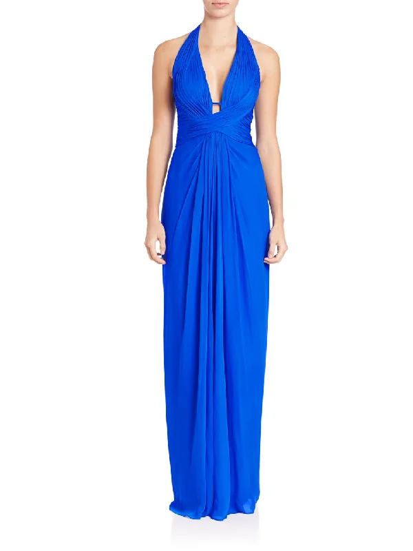 Aidan Mattox - Crisscross-Strapped Midriff Plunging Halter Gown 54469500 Sleeveless unclassified dresses Aidan Mattox - Crisscross-Strapped Midriff Plunging Halter Gown 54469500 Sleeveless unclassified dresses