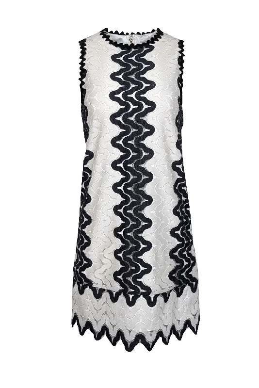 Kate Spade - Ivory & Black Lace Sleeveless Shift Dress Sz 0 Popular unclassified dresses