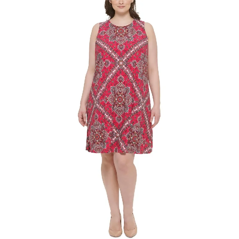 Tommy Hilfiger Womens Plus Paisley Keyhole Shift Dress Formal unclassified dresses