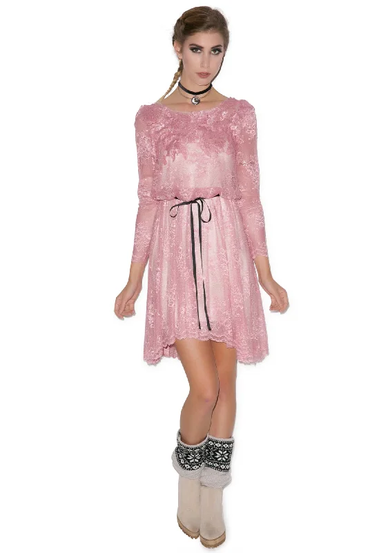 Together or Alone Lace Dress Backless unclassified dresses