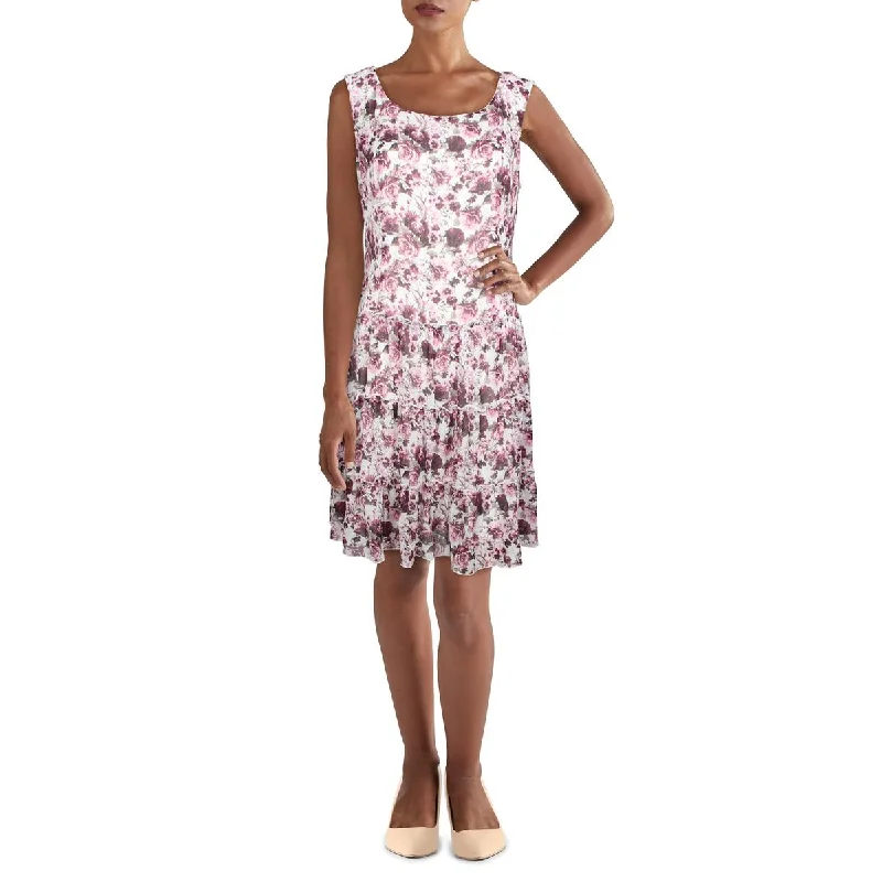 Connected Apparel Womens Petites Chiffon Tiered Fit & Flare Dress Beach unclassified dresses Connected Apparel Womens Petites Chiffon Tiered Fit & Flare Dress Beach unclassified dresses