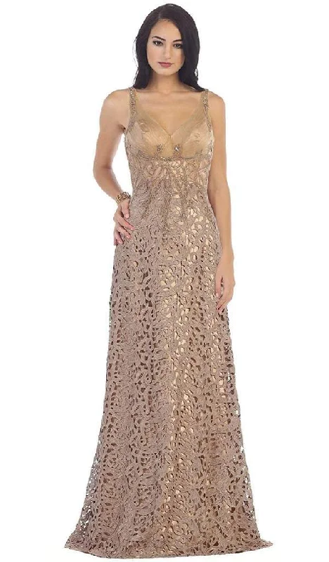 May Queen - Bedazzled V-Neck Sheath Evening Gown RQ7470 - 1 pc Mocha In Size 18 Available Vacation unclassified dresses May Queen - Bedazzled V-Neck Sheath Evening Gown RQ7470 - 1 pc Mocha In Size 18 Available Vacation unclassified dresses