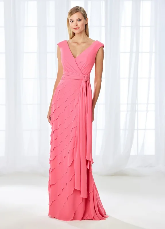 Mon Cheri Cameron Blake Cap Sleeve Wrap Tie Scalloped Evening Gown 118668 Halter unclassified dresses Mon Cheri Cameron Blake Cap Sleeve Wrap Tie Scalloped Evening Gown 118668 Halter unclassified dresses