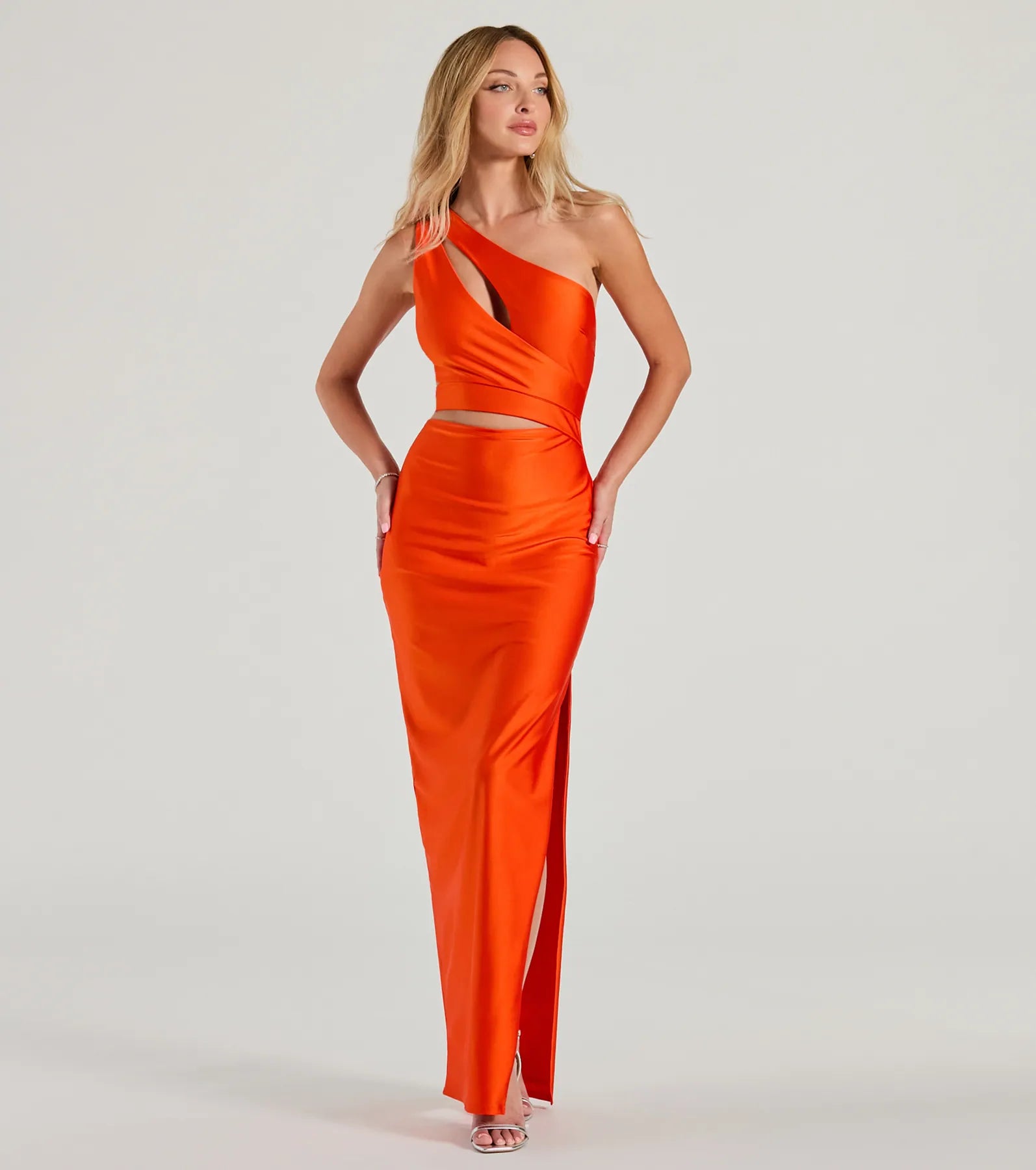 Avery One Shoulder Cutout Slim Formal Dress Vintage unclassified dresses