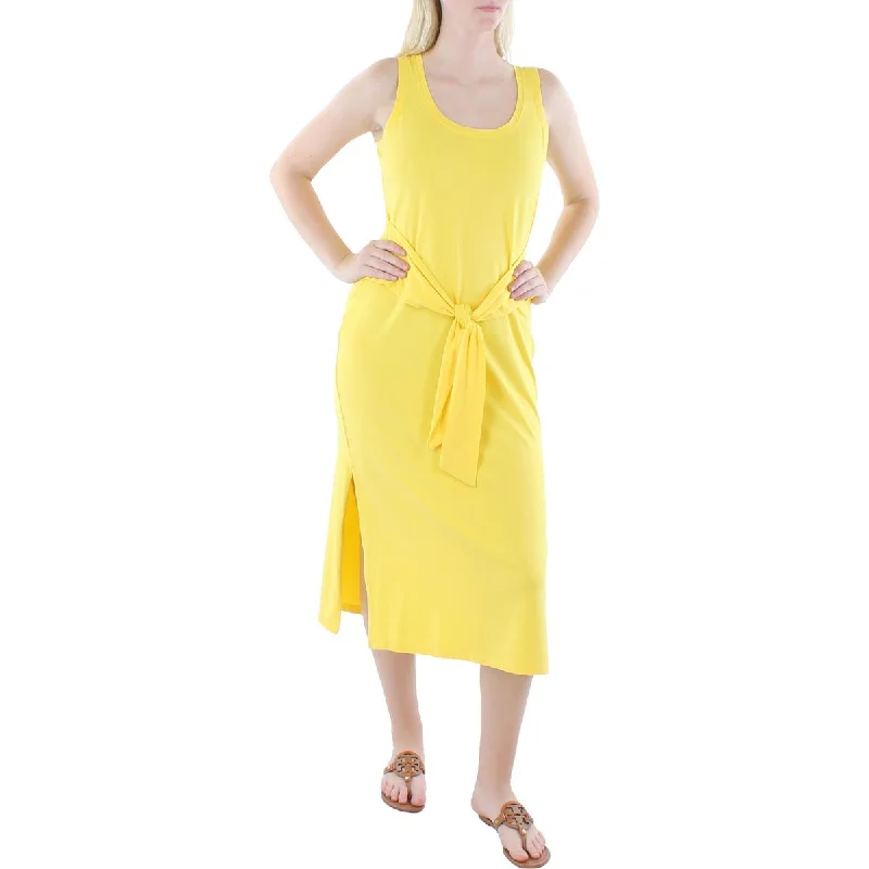 Lauren Ralph Lauren Womens Sleeveless Tie-Front Midi Dress Long unclassified dresses