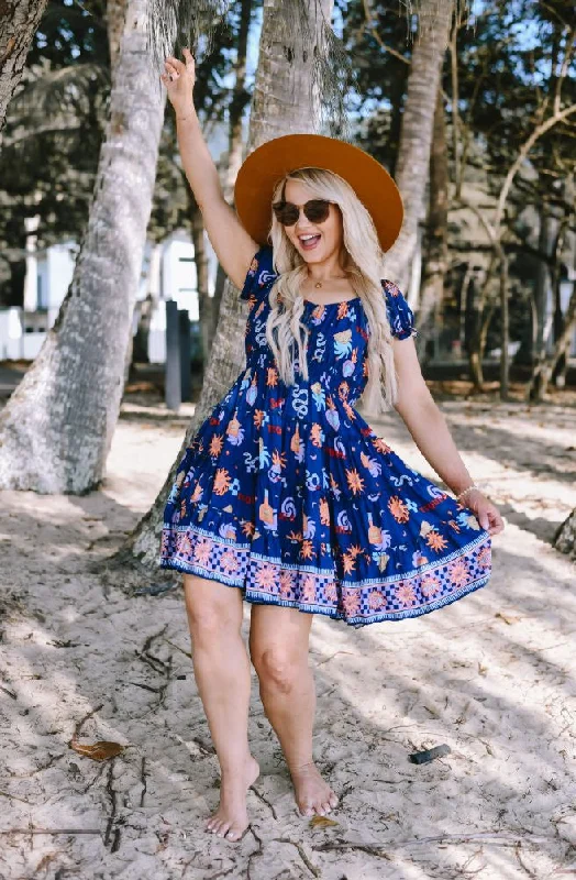 Blue Tequila Maggie Dress Smocked unclassified dresses