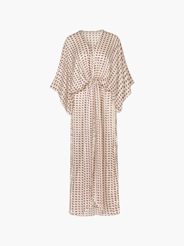 San Cipriano Silk Tunic | Ivory Wine Seeds Women's unclassified dresses