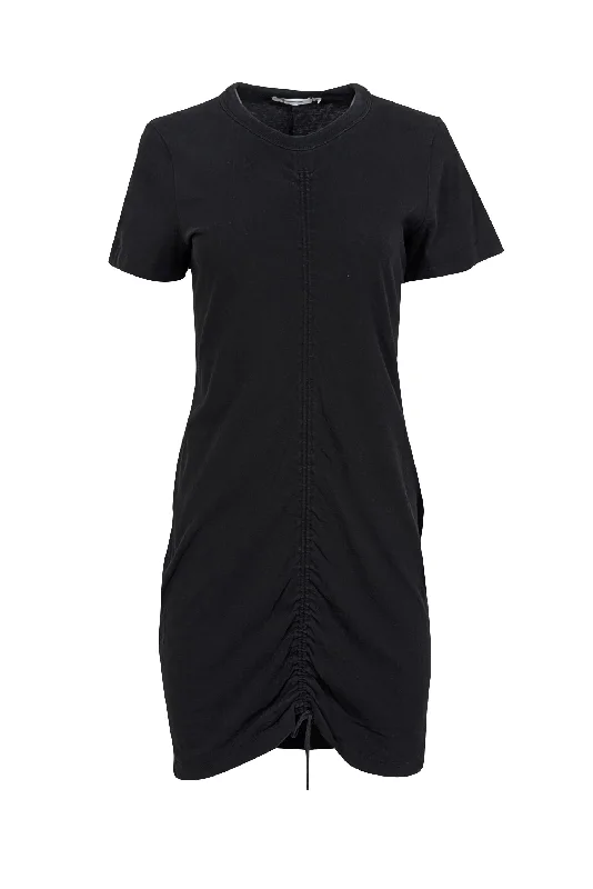T by Alexander Wang - Black Ruched Front Shirtdress Sz S Flowy unclassified dresses