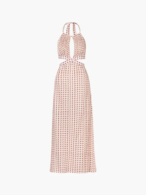 San Agustin Linen Dress | Ivory Wine Seeds A-line unclassified dresses