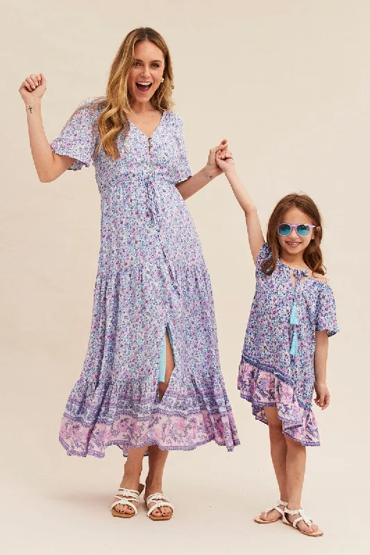 Boho Print Short Sleeve Maxi Dress Luxury unclassified dresses