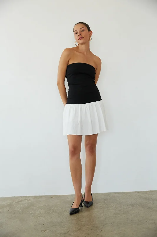 Anya Contrast Fit and Flare Mini Dress Boohoo mini dresses