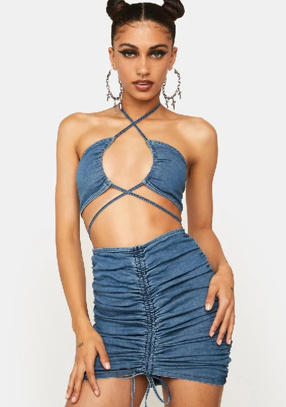 Directly To You Denim Mini Dress H&M mini dresses