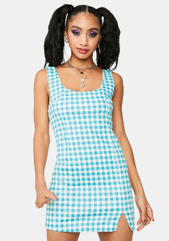 Park Sunshine Gingham Mini Dress Best mini dresses for petites