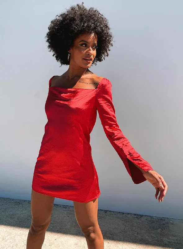 Star Power Mini Dress Red Birthday mini dresses
