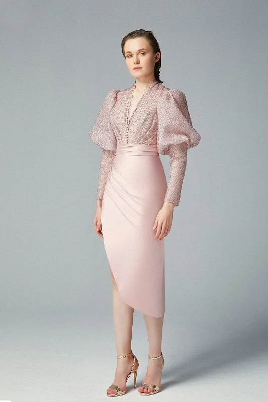 Button detailed top with asymmetric skirt Trendy new unclassified skirts