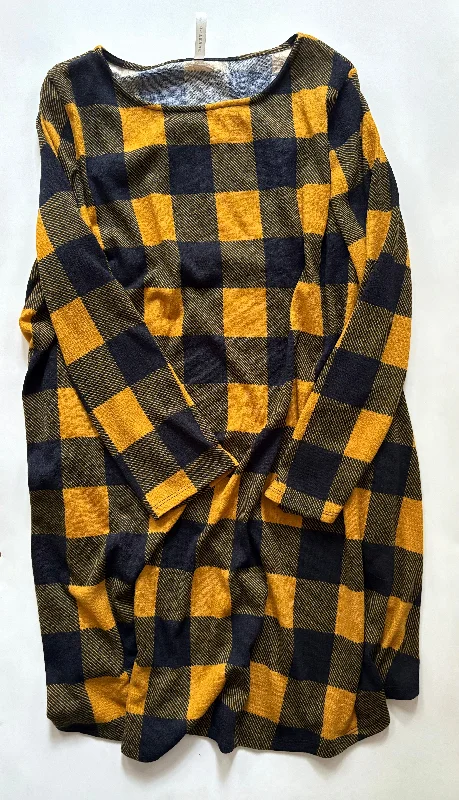 Dress Casual Midi By Emerald In Plaid Pattern, Size: 2x Budget-friendly midi dresses