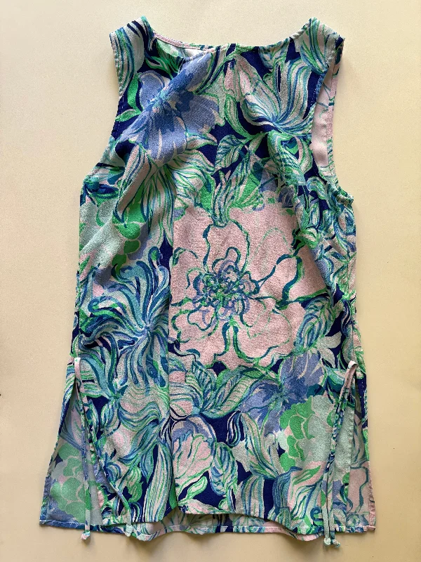 Dress Casual Midi By Lilly Pulitzer In Multi-colored, Size: M Ruffled midi dresses