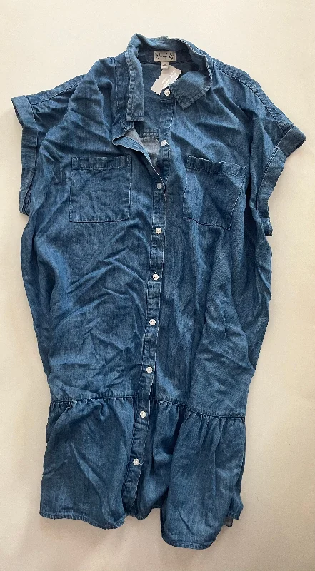 Dress Casual Midi By Wondery In Denim, Size: 1x Sleeveless midi dresses