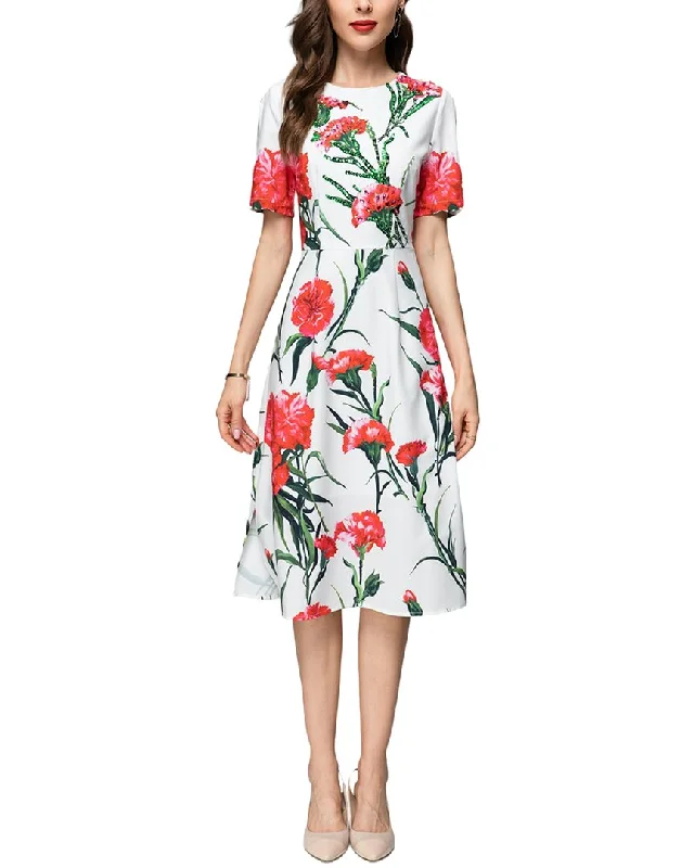BURRYCO Midi Dress Ruffled Skirt Midi