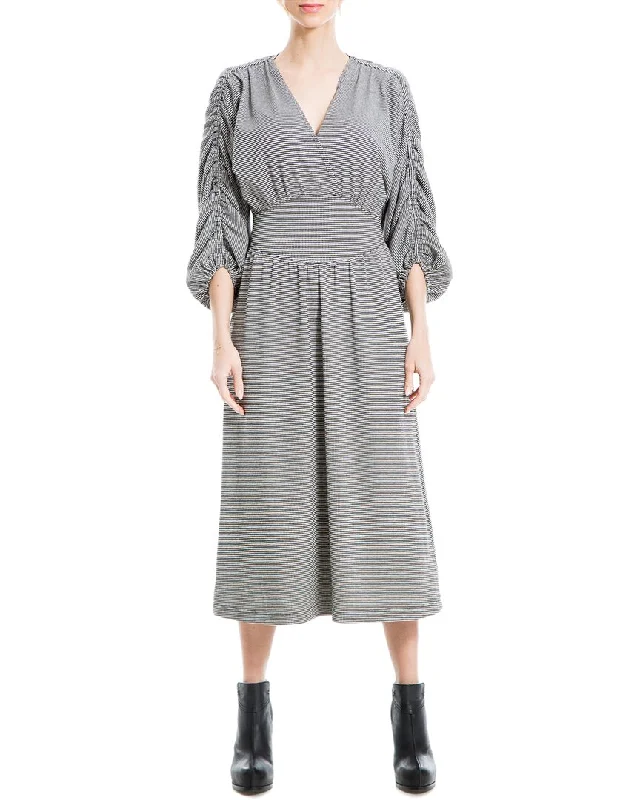 Max Studio Textured Midi Dress Casual Midi Look
