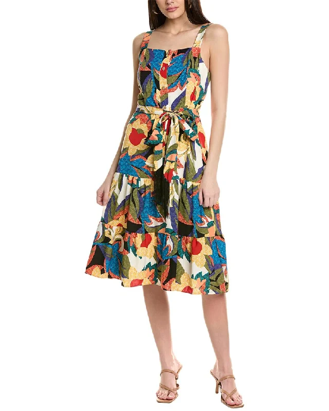 Tahari ASL Sleeveless Midi Dress Elegant Midi Look